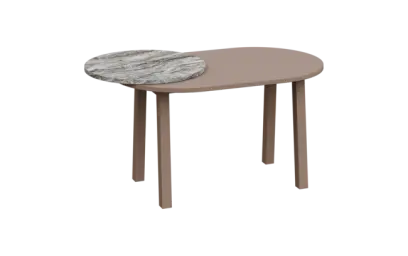 RGY 12 P konferenční stolek, pravý, masivní dřevěná podnož, deska 18 mm, 500x1020x625, neutrální